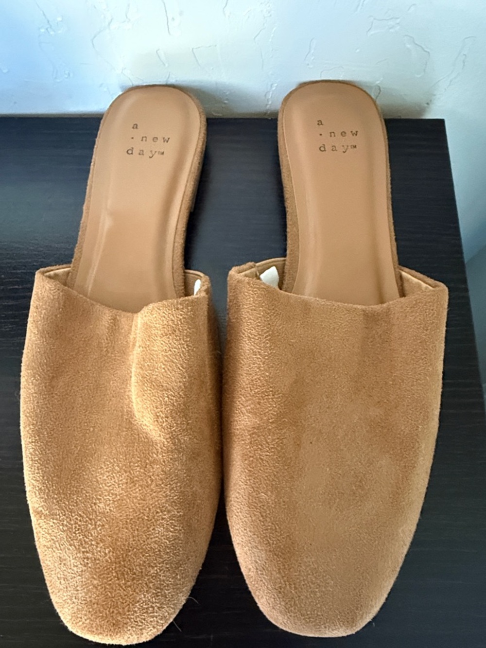 A New Day | Women’s Suede Backless Mules | Tan | Size 9 - Picture 7 of 7